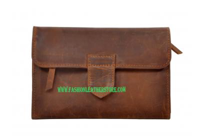 Vintage Handmade Unisex Purse Leather Genuine Crazy Horse Leather Credit Card/Id Passport Holder Money Wallets